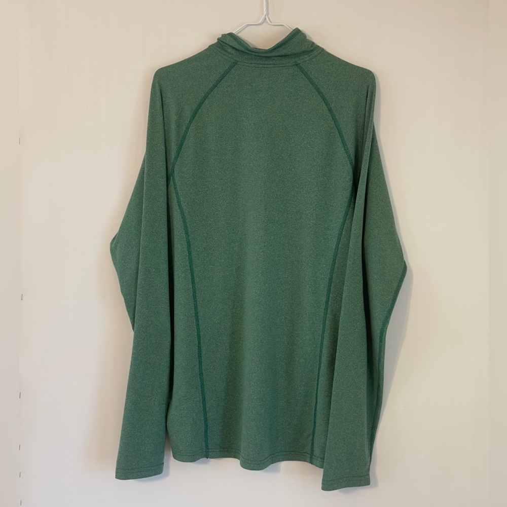 REI Co-op Men's Forest Green Quarter-Zip Performance Pullover Jacket Shirt - Picture 3 of 3